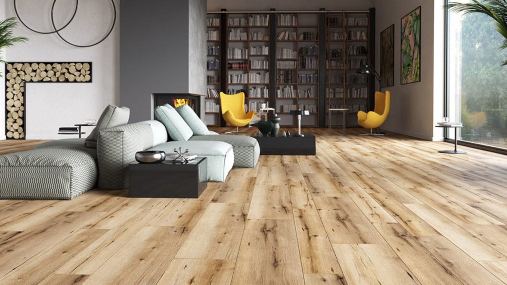 Пол в гостиной - красивые коллекции с рисунком под дерево