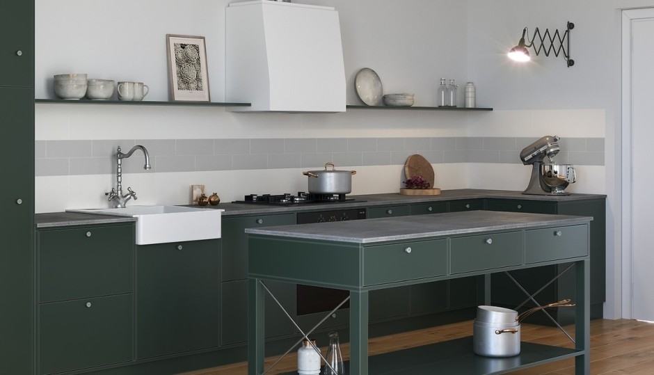 Полы и стены на кухне - модная  плитка в 2021 году