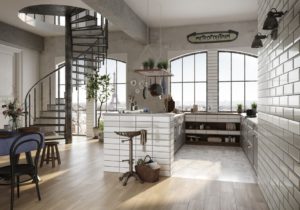 Полы и стены на кухне - модная плитка в 2021 году